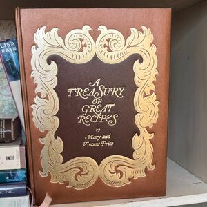 Gourmet Recipes Collection by Mary and Vincent Price - Elegant Brown and Gold